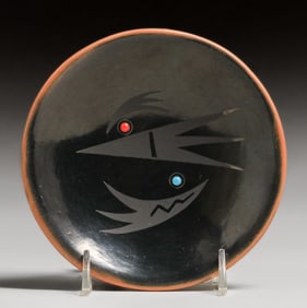 Native American - Hopi Pueblo Type Ceramic Plate c1980s