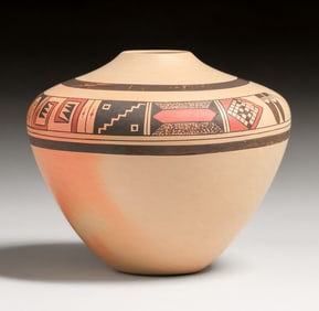 Fawn Garcia Navasie (Born 1959) Hopi Polychrome Jar c1990s
