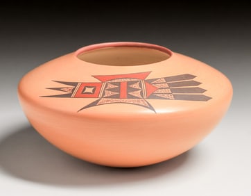 Steve Lucas (Born 1955) Hopi-Tewa Pueblo Polychrome Pot c2000