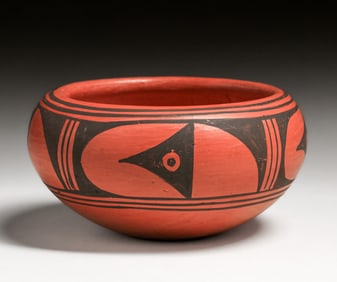 Hopi Redware Pottery Bowl c1980s