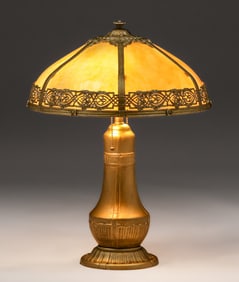 Rainaud Curved Glass Lamp c1920s