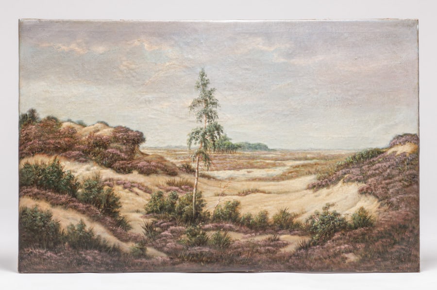 Large California Coastal Sand Dunes Painting c1910s (1 of 4)