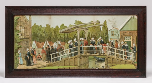 Arts & Crafts Dutch Lithograph c1910