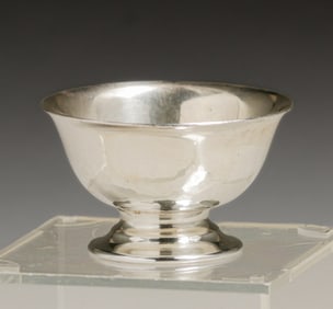 Small Clemens Friedell - Pasadena Hammered Sterling Silver Bowl c1920s