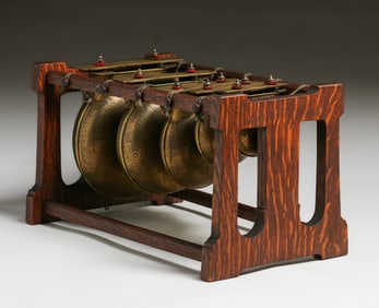 Stickley Brothers Oak Dinner Chimes c1910