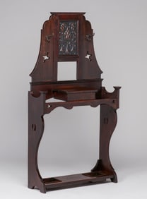 English Arts & Crafts Oak Hall Tree c1900
