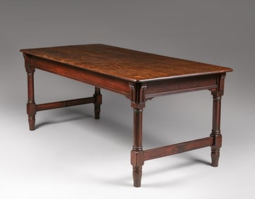 Large Antique Oak Rectangular Table c1900