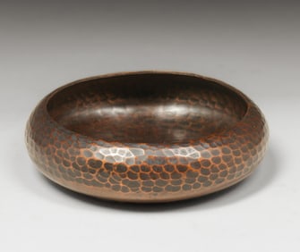 Roycroft Small Hammered Copper Bowl c1920s