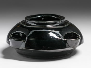 Bauer Pottery Black Cutout Mat Carlton Cactus Bowl c1920