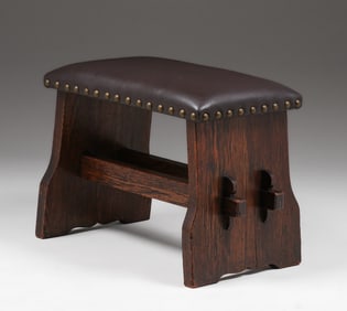 L&JG Stickley - Onondaga Shops #309 Double-Keyed Footstool c1902-1904