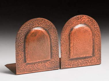 Albert Berry - Juneau, Alaska Hammered Copper Bookends c1910