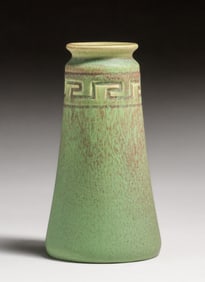 Rookwood Pottery #1655 Incised Matte Green Vase 1911
