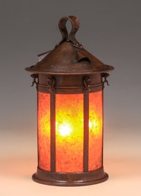 Roycroft Grove Park Inn  Asheville, NC Hammered Copper & Mica Outdoor Lantern 1913