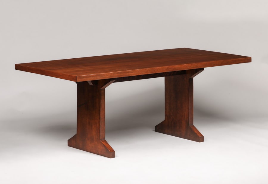 Large Oak Prairie School Rectangular Dining Table c1910 (1 of 3)