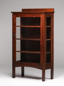 Early Lifetime Grand Rapids One-Door China Cabinet c1908