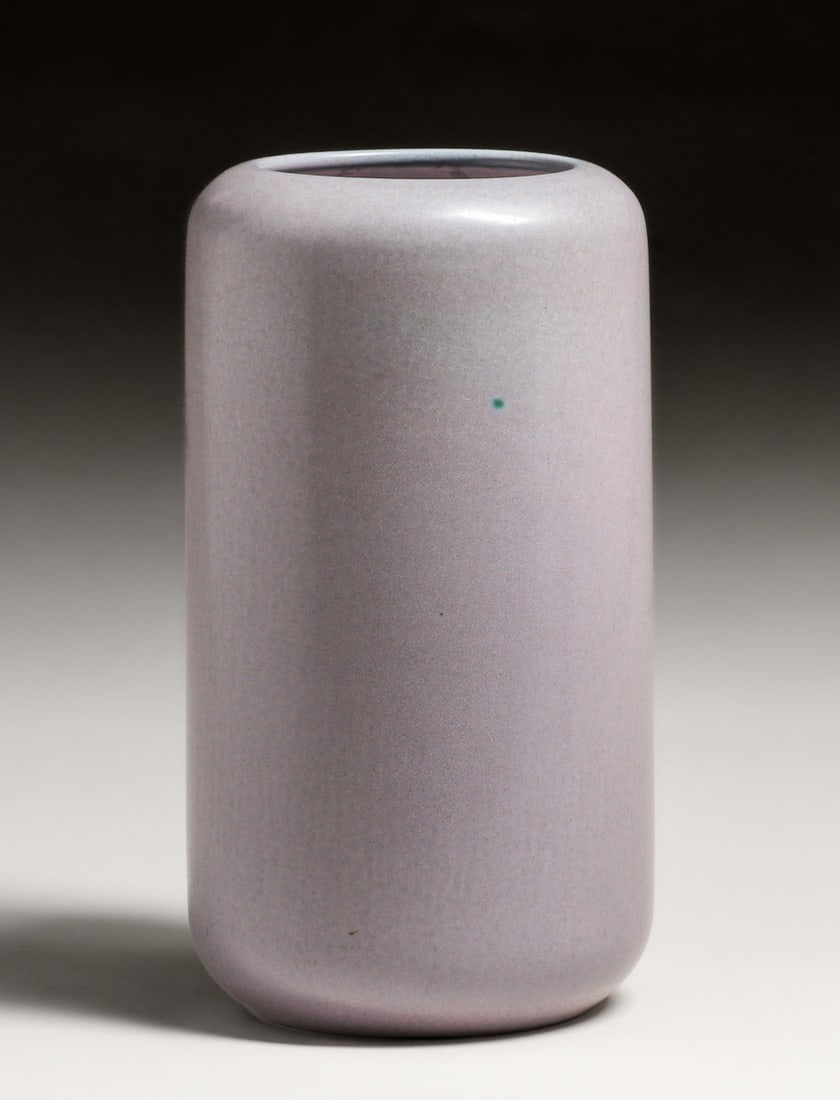 Large Marblehead Pottery Matte Lavendar Cylinder Vase c1910 (1 of 4)