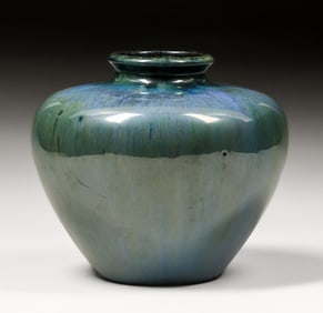 Fulper Pottery Chinese Blue Flambe Vase c1910s