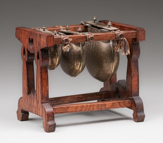 Early Stickley Brothers Heart Cutout Xylaphone Dinner Chimes c1902