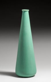 Teco Pottery #72 Prairie School Matte Green Weed Vase c1910