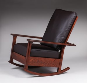L&JG Stickley Open-Arm Morris Rocker c1910