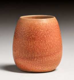 Marblehead Pottery Speckled Matte Brown Vase c1910