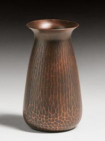 Roycroft Hammered Copper Flared Rim Vase c1920s