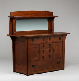 Limbert #1443 Six-Drawer Long Corbel Sideboard c1910