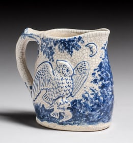Dedham Pottery "Night and Morning" Pitcher c1920s