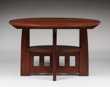 Limbert Double Oval Cutout Table c1905