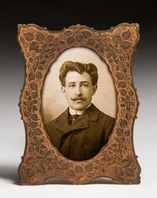 Aesthetic Movement Acid-Etched Gilt Picture Frame c1900