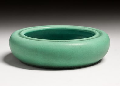 Teco Pottery Matte Green Bowl c1910