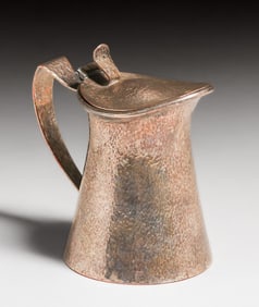 Benedict Sheffield Plate Hammered Copper Silver-Plated Creamer c1920s