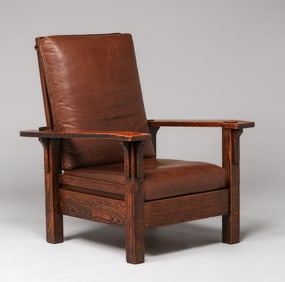Stickley Brothers Bentarm Open Morris Chair c1910