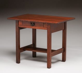 Gustav Stickley #652 One-Drawer Library Table c1910