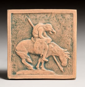 Cal Art Tile - Richmond, CA "End of the Trail" Tile c1920s