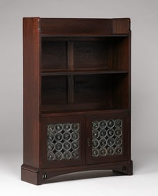 Liberty & Co Open Two-Door Cutout Bookcase c1900s