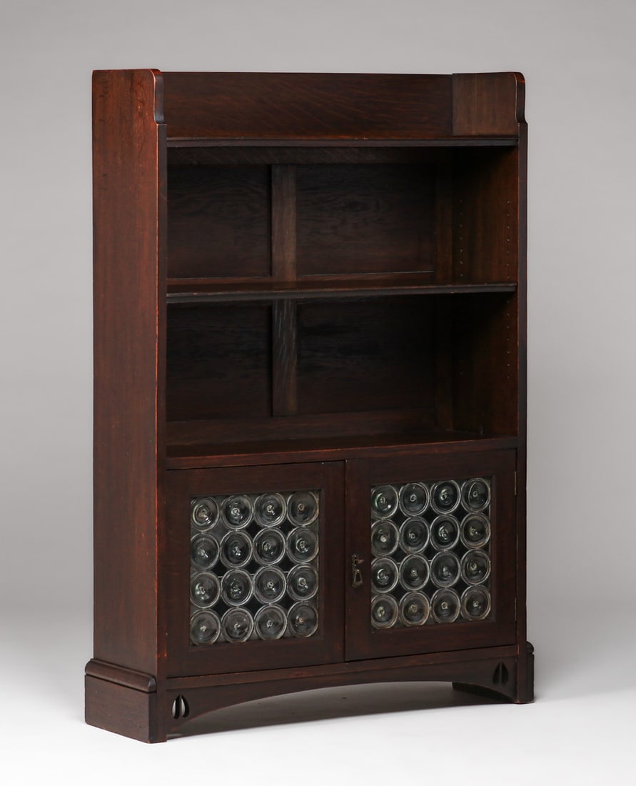 Liberty & Co Open Two-Door Cutout Bookcase c1900s (1 of 5)