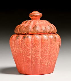 Cowan Pottery Orange Covered Vase c1920s
