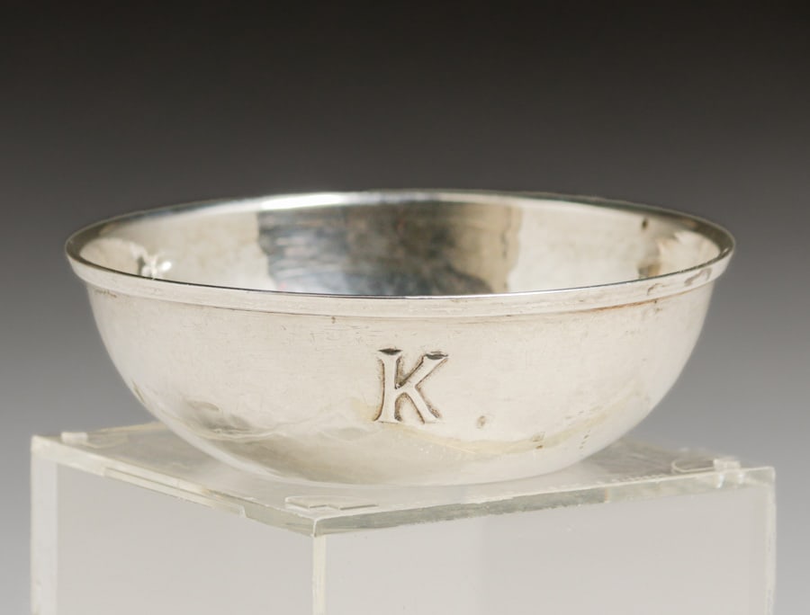 Small Clemens Friedell - Pasadena Hammered Sterling Silver Bowl c1920s (1 of 5)