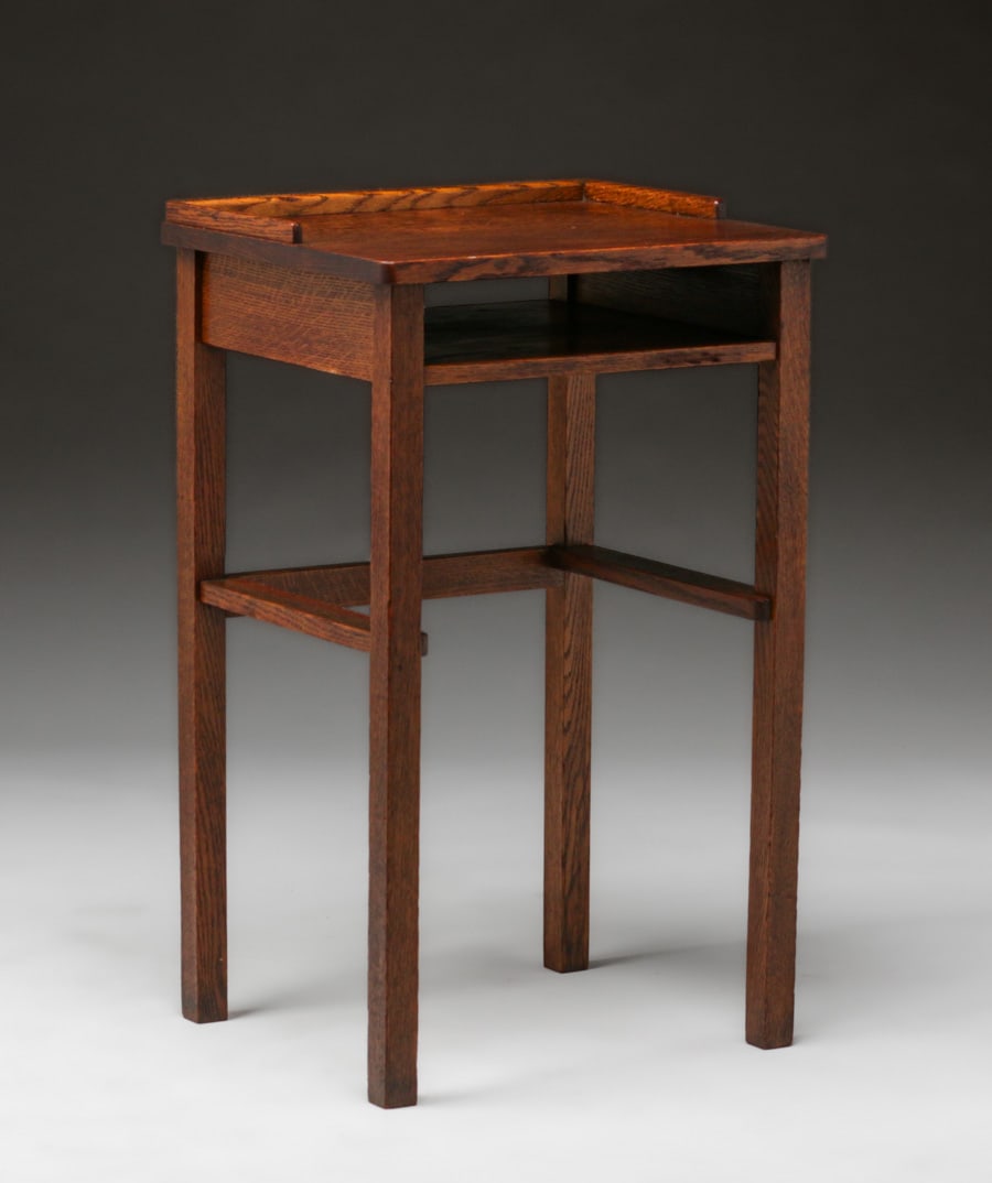 Grand Rapids Oak Telephone Stand c1910 (1 of 4)