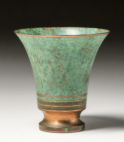 Carl Sorensen Art Deco Bronze Vase c1920s