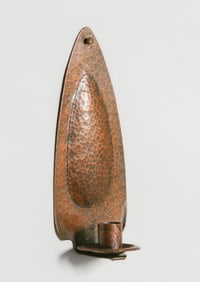 Roycroft Hammered Copper Candle Sconce c1915