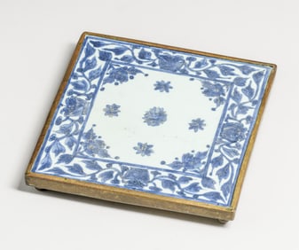 Dorothy Boyd Sailer Hammered Copper Framed Delft Tile 1968