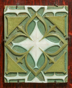 Rare Teco Pottery Prairie School Louis Sullivan Tile c1908