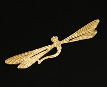 Art Nouveau Gold-Plated Dragonfly Brooch c1920s