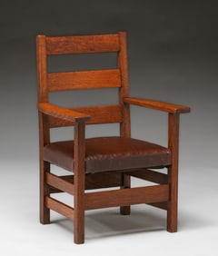 Charles Stickley Ladderback Childs Armchair c1910