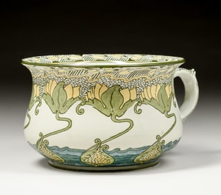 Doulton Burslem Kelmscott Art Nouveau Chamber Pot c1890s