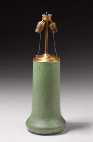 Hampshire Pottery Matte Green Lamp Base c1910