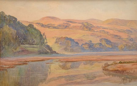 Henry Otto Wix (1866-1922) Marin County California Watercolor c1910