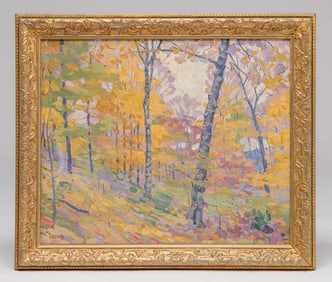 Herman Peterson (1892-1969) Impressionist Autumn Landscape c1930s